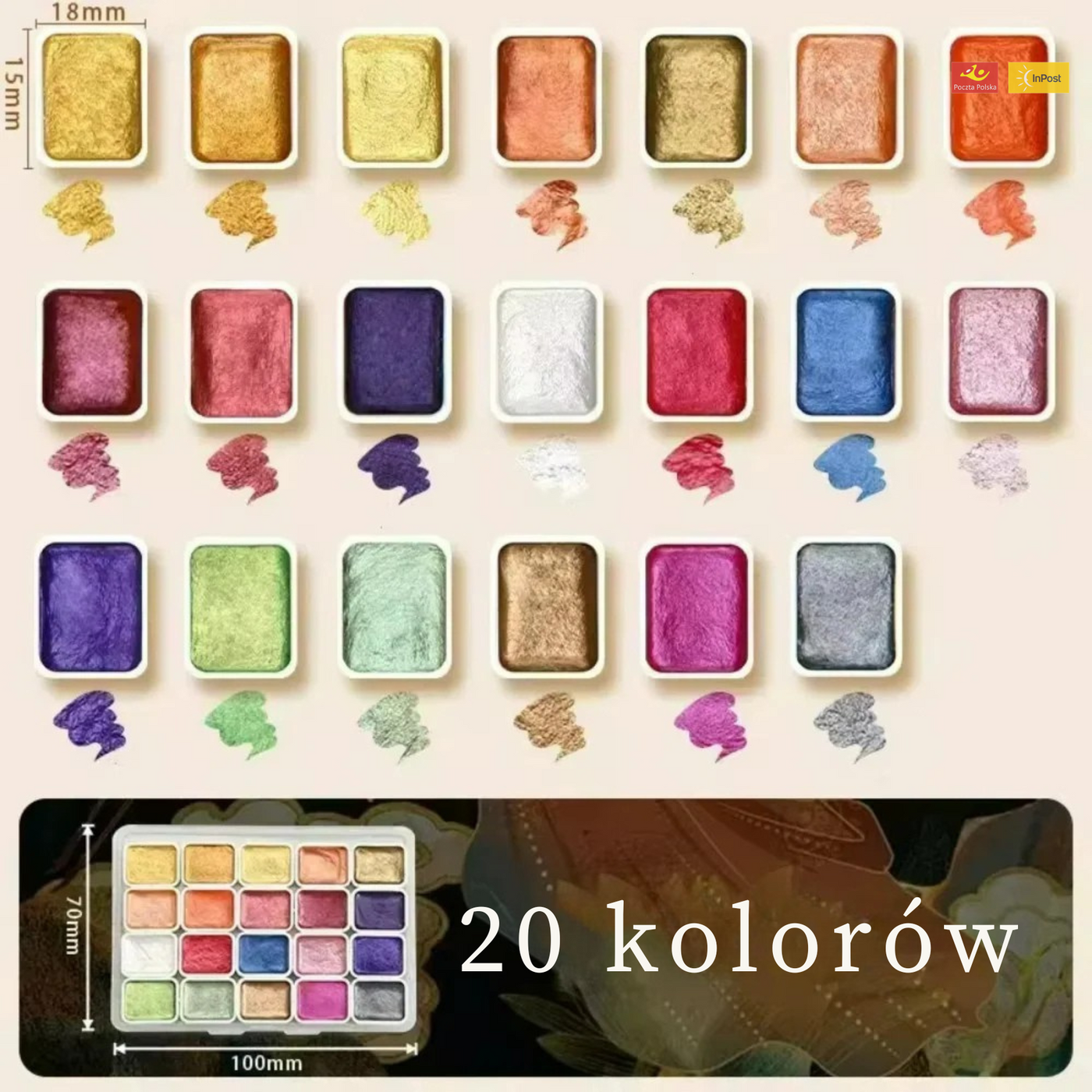 Kolorowy™ – Pudrowy Pigment Perłowy do Malowania Akwarelą