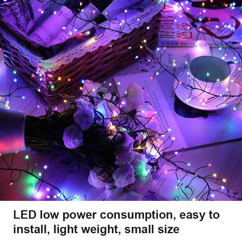 Świąteczne lampki LED z miedzianym przewodem