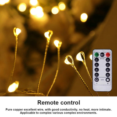 Świąteczne lampki LED z miedzianym przewodem