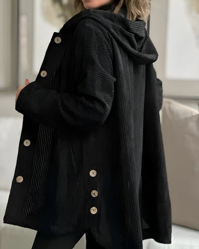 Anika | Casualna Kurtka z Włoskim Wzorem z Kapturem